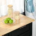 Îlot de cuisine roulant moderne de 104 cm avec rangement