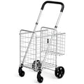 Chariot de courses pliable avec poignée réglable
