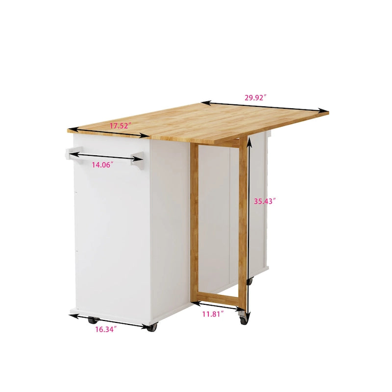 Desserte de cuisine avec placard à 2 portes et 3 tiroirs