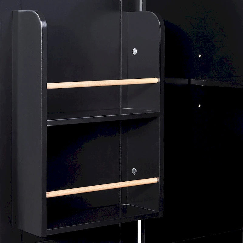 50 in. W Kitchen Island with 3 Drawer, 2 Slide-Out Shelf and Internal Storage Rack